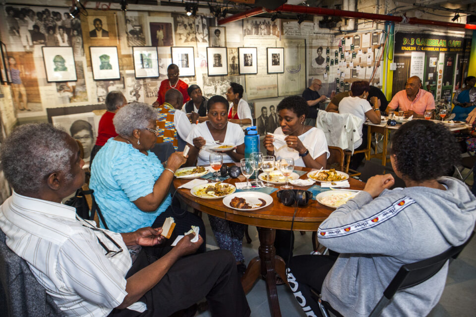 Windrush generation elders celebrate their partipation in Caribbean Takeaway Takeover at the Migration Museum